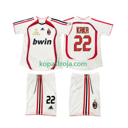 Billiga Fotbollströjor AC Milan KAKA 22 2006 2007 Retro Barn Borta tröja Kortärmad